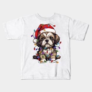 Christmas Puppy Kids T-Shirt